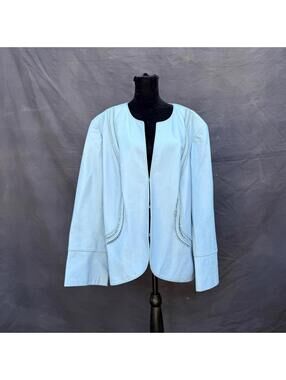 Light Blue Leather Jacket